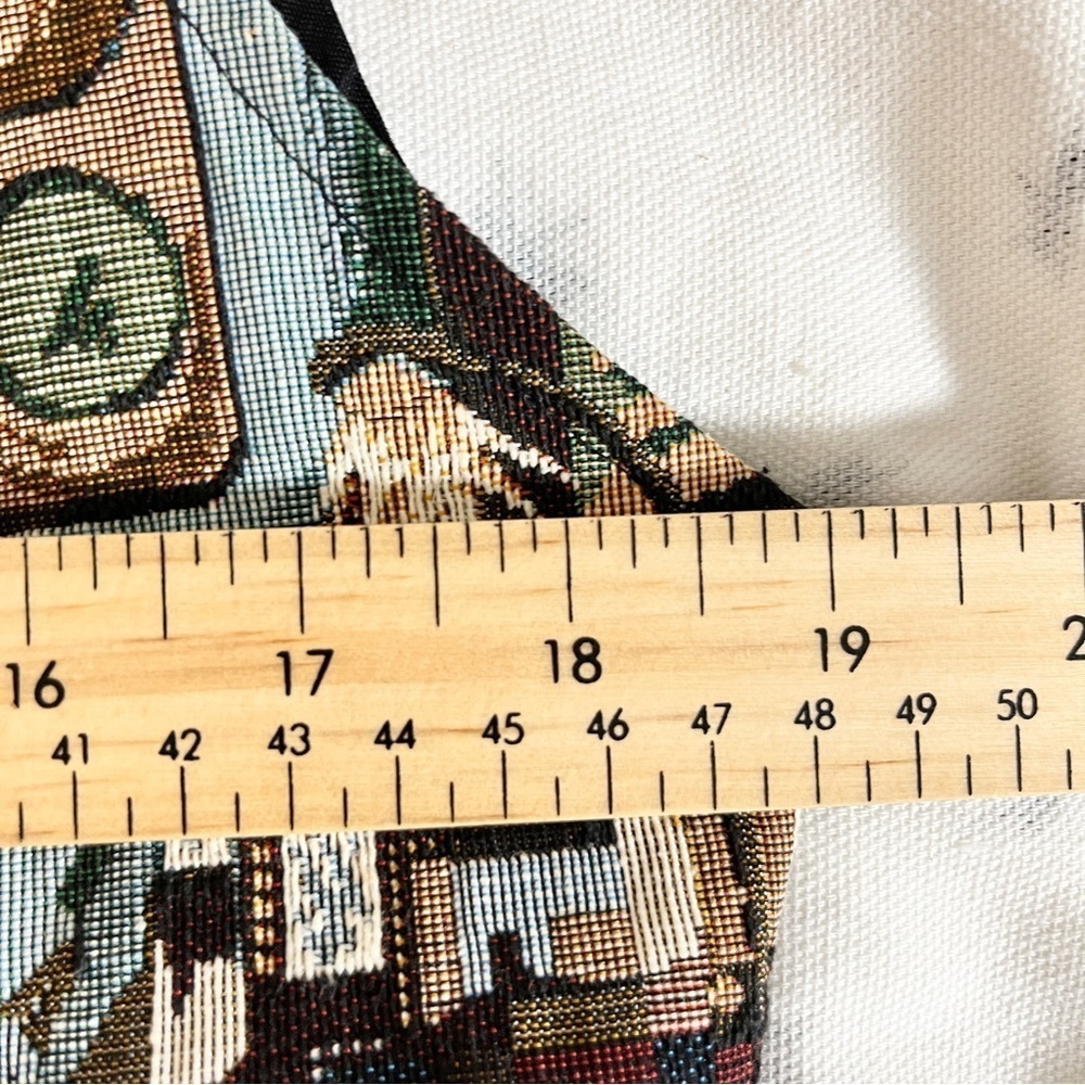 Vintage Facets by Mirrors City Street Life Tapestry Adjustable Vest - Size Large - Picture 16 of 16